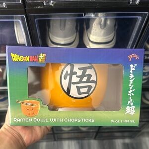 Orange Ramen Bowl with Chopsticks